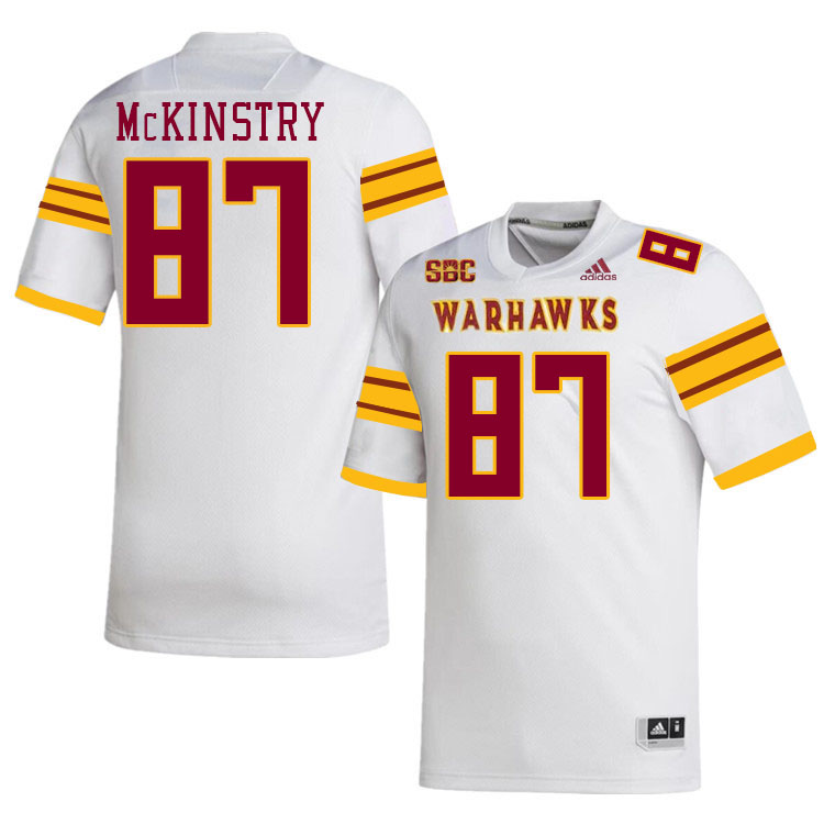 #87 Jaedyn McKinstry Louisiana-Monroe Warhawks College Football Jerseys Stitched-White